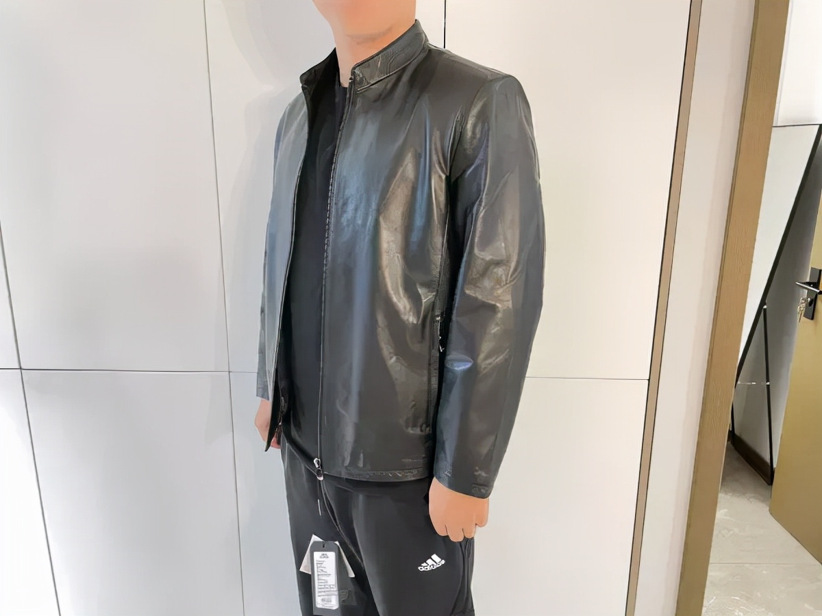 100%山羊皮头层真皮皮衣女款,比菲力男士真皮皮衣旗舰店