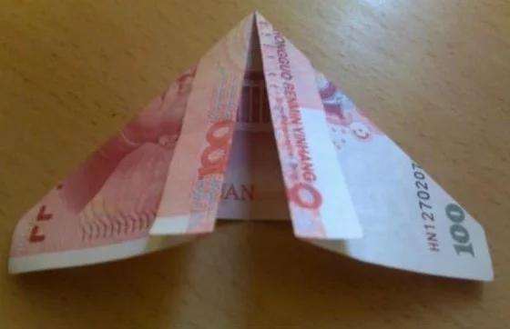 用一百元叠方戒指,最简单的戒指怎么叠