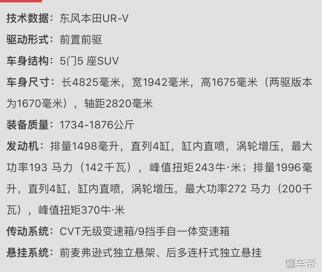 新款大型五座本田suv车型大全,东风本田大五座suv大全