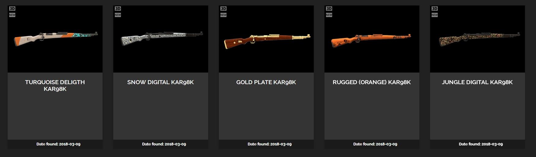 绝地求生新皮肤曝光纯金三级头,绝地求生枪械皮肤展示awm