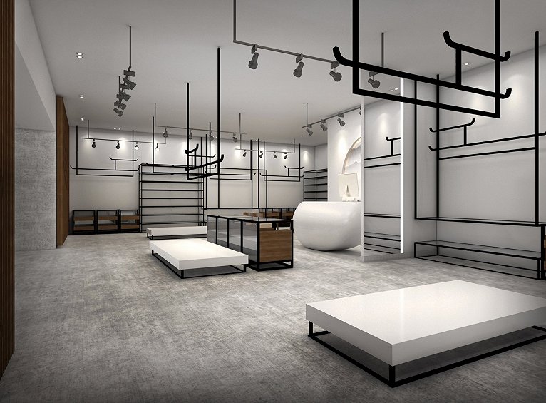 男装服装店室内设计案例效果图,男装店铺设计案例效果图