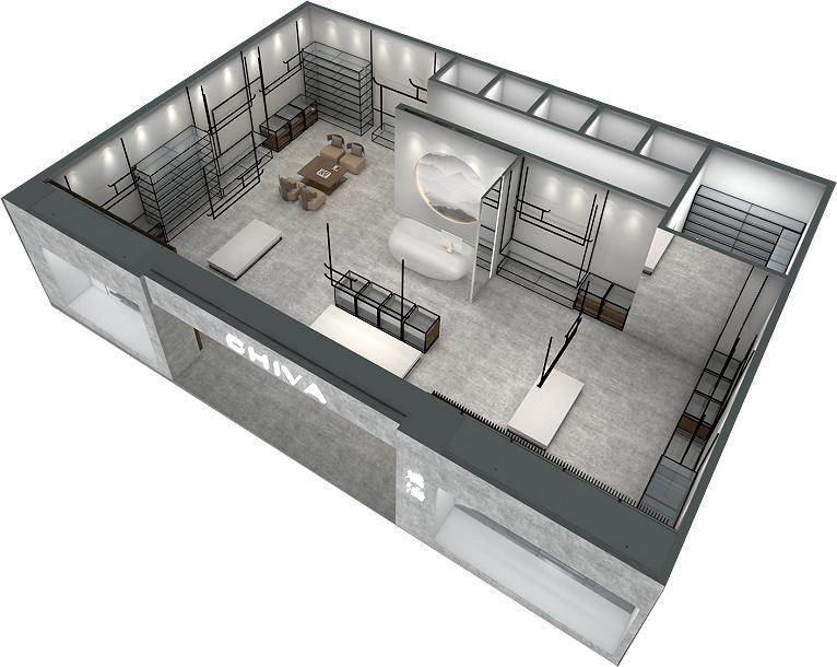 男装服装店室内设计案例效果图,男装店铺设计案例效果图