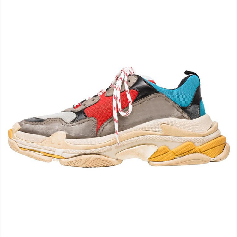 撞色潮鞋港风,潮酷休闲撞色鞋男生穿