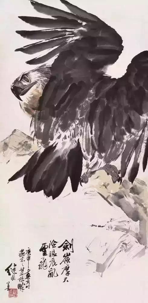 鉴赏岳飞书法非一般的霸气,雄姿英发大师笔下的鹰