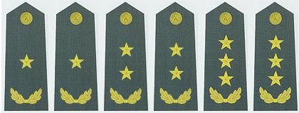 中国军衔和军官资历大全,中国的军官军衔等级