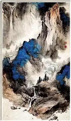 国画山水的上色,国画重彩山水上色技法