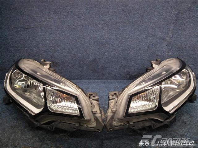 飞度gk5改4透镜激光大灯,本田超跑gk5宽体改装案例