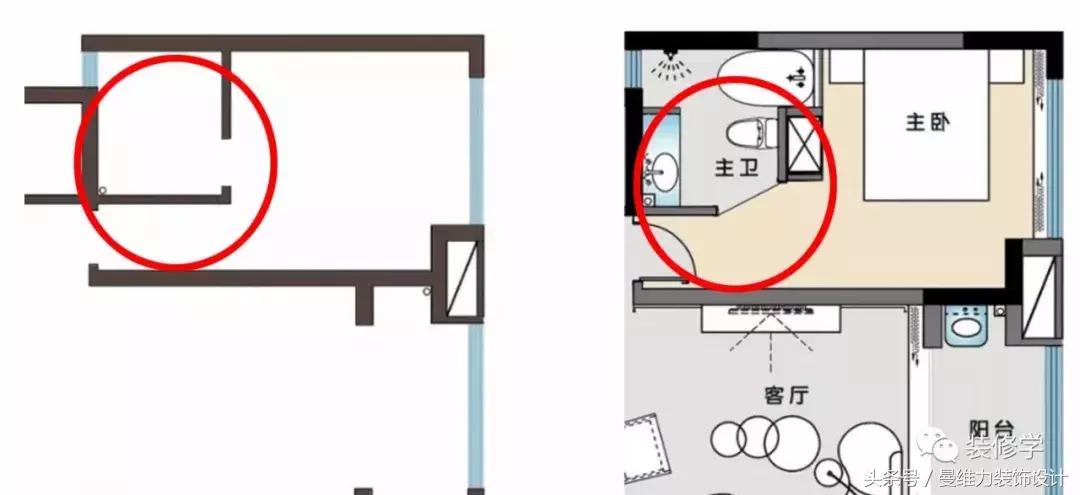 主卧室门和主卧卫生间对门怎么办,厨房和卫生间对门可以把门错开吗