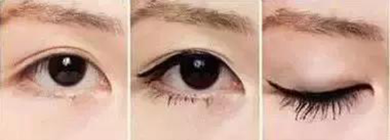 单眼皮是画内眼线还是外眼线好,单眼皮黑色眼线液体笔怎么画眼线