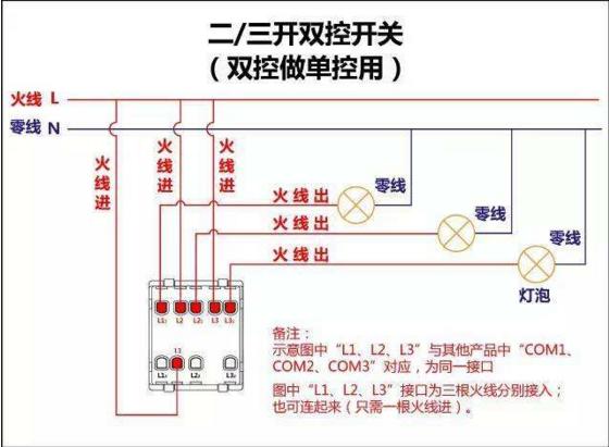 电工知识：几个开关控几个灯，懂了原理一通百通，家装电工必备
