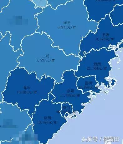 福建9个地级市工资高,福建莆田平均房价