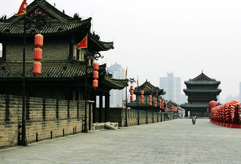 西安城墙钟楼鼓楼一日游,西安古都鼓楼游记