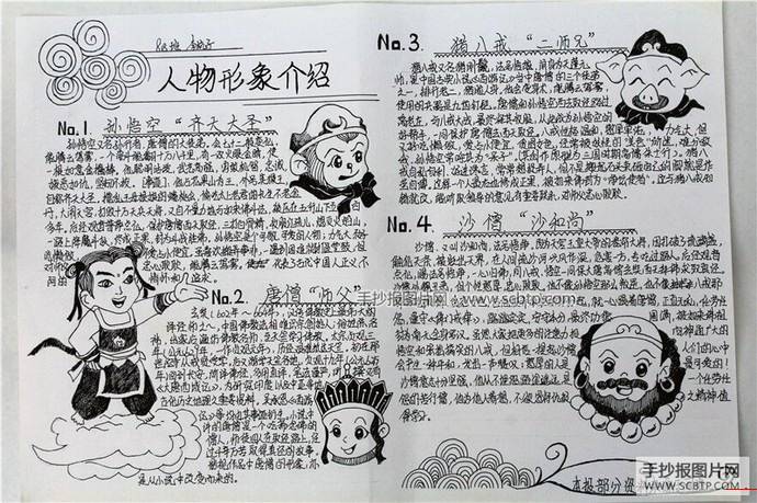 怎样制作西游记手抄报,西游记思维导图手抄报