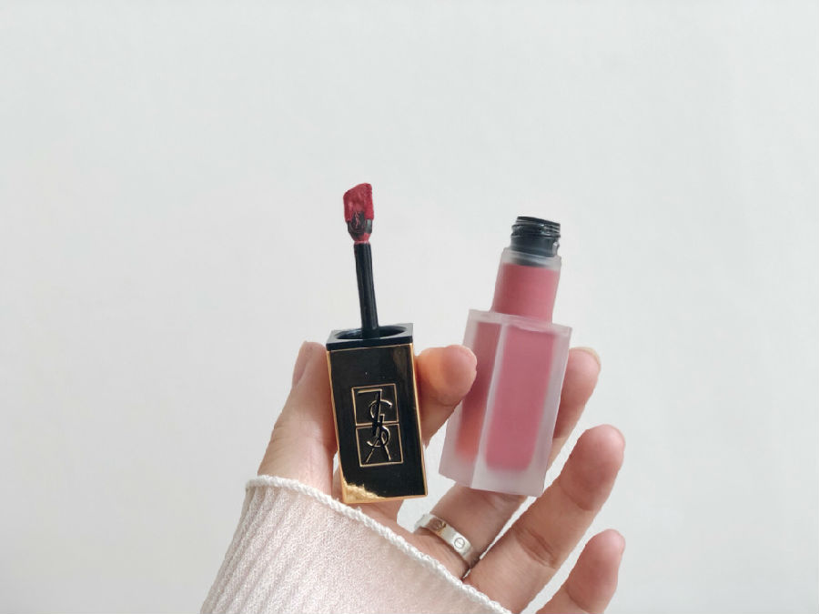 ysl407号哑光唇釉试色图,ysl新品哑光唇釉16号