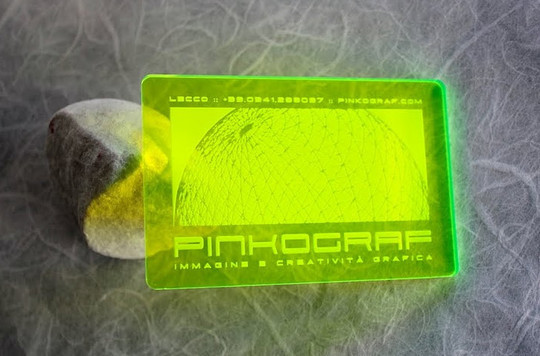 名片创意设计案例,亚克力透明名片效果图