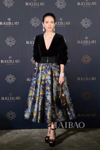 章子怡出席buccellati品牌活动,章子怡代言阿玛尼的衣服