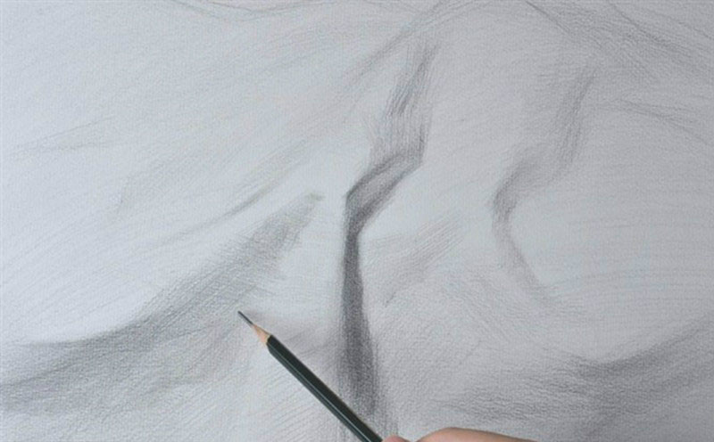 莲藕加衬布素描画法教程,衬布素描画法校考