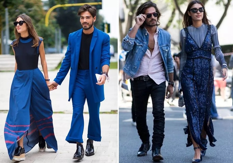 街拍街上夫妻秀恩爱,街拍路上秀恩爱