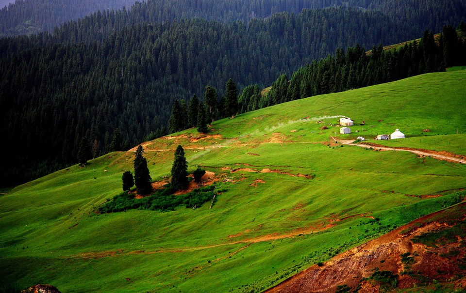 瑞士江布拉克风景,江布拉克雪山风景