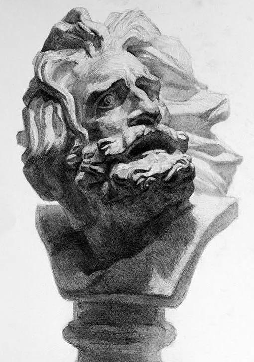 十大顶级素描雕塑,雕塑大师的素描