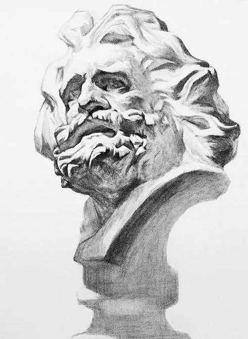 十大顶级素描雕塑,雕塑大师的素描