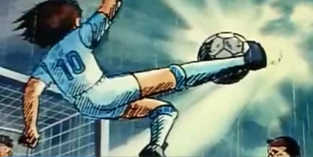 蝎子摆尾凌空抽射倒挂金钩,倒挂金钩凌空抽射大空翼