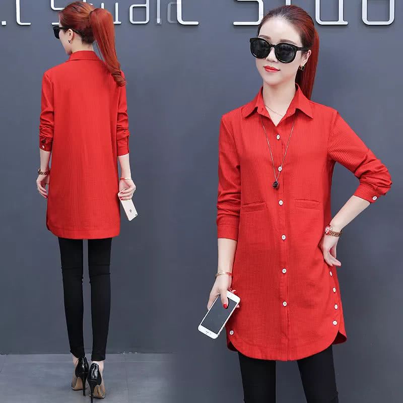 中长款不规则衬衫搭配小脚裤套装,宽松衬衫穿搭女中长款搭配小脚裤