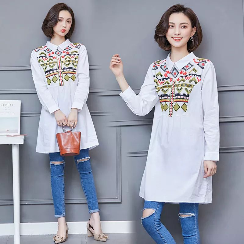 中长款不规则衬衫搭配小脚裤套装,宽松衬衫穿搭女中长款搭配小脚裤