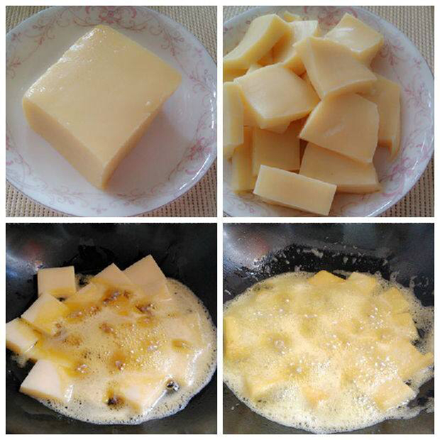 云南特色小吃豌豆粉,云南油炸豌豆粉