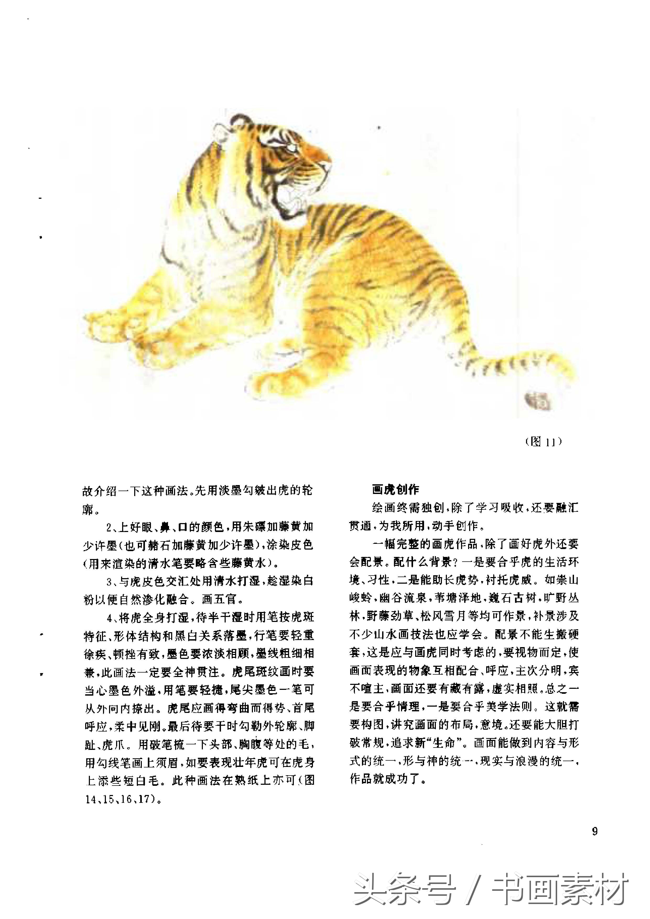 各大名家画虎方法教程,国画虎的绘画方法