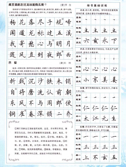 钢笔字帖欣赏楷书作品,古诗文字帖钢笔
