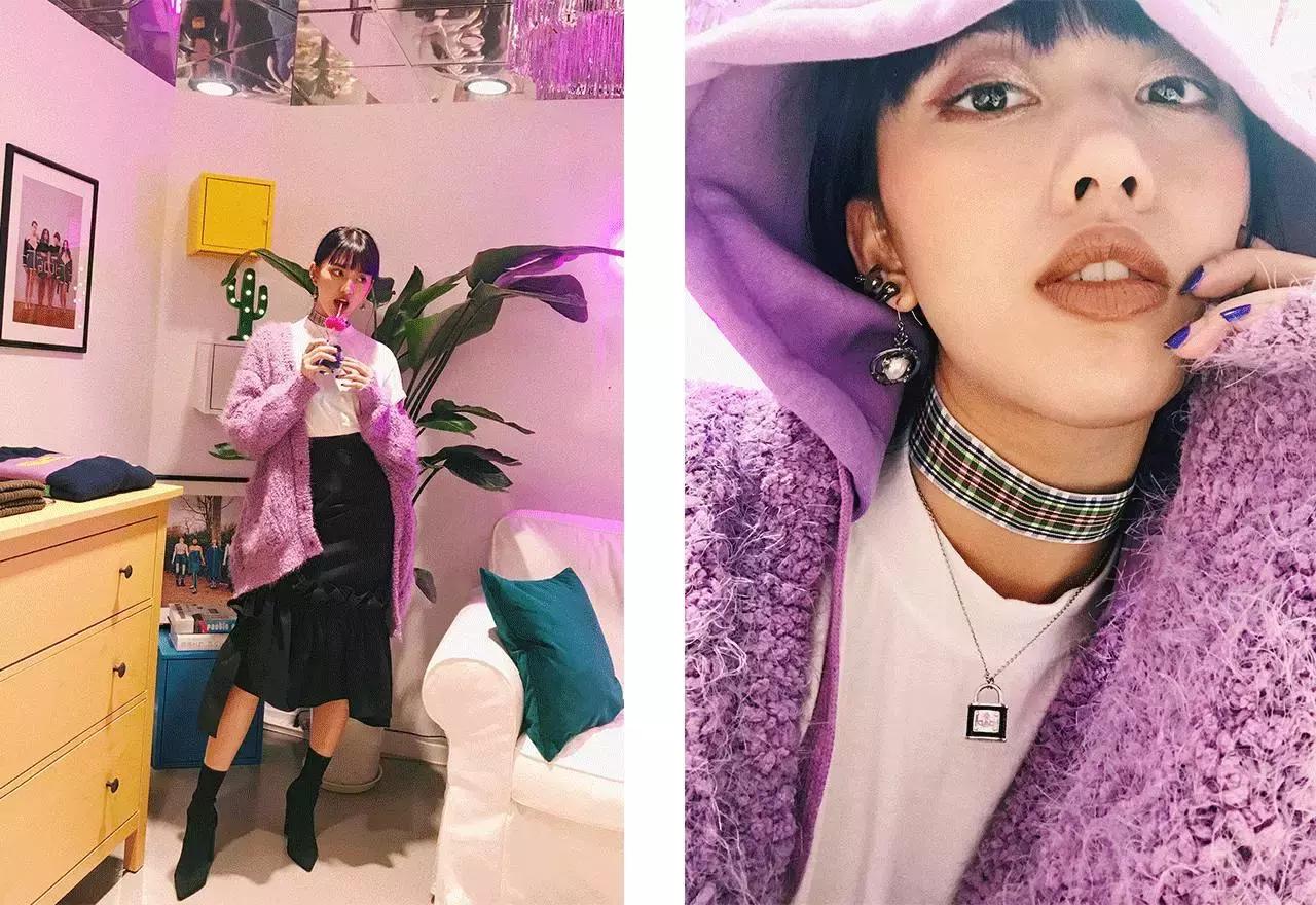 紫色控搭配,紫色控