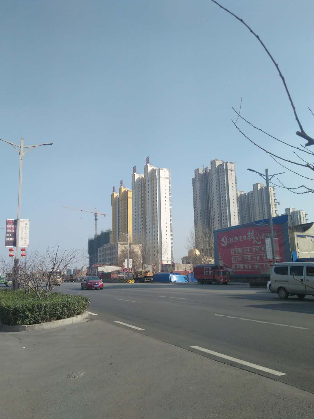 定州街道实拍,定州高档小区街景