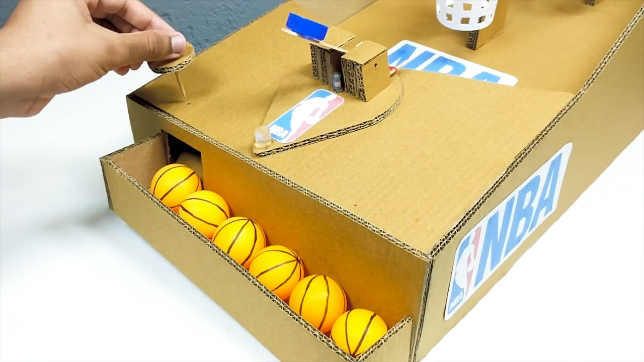 diy手工制作篮球,手工diy篮球框纸板