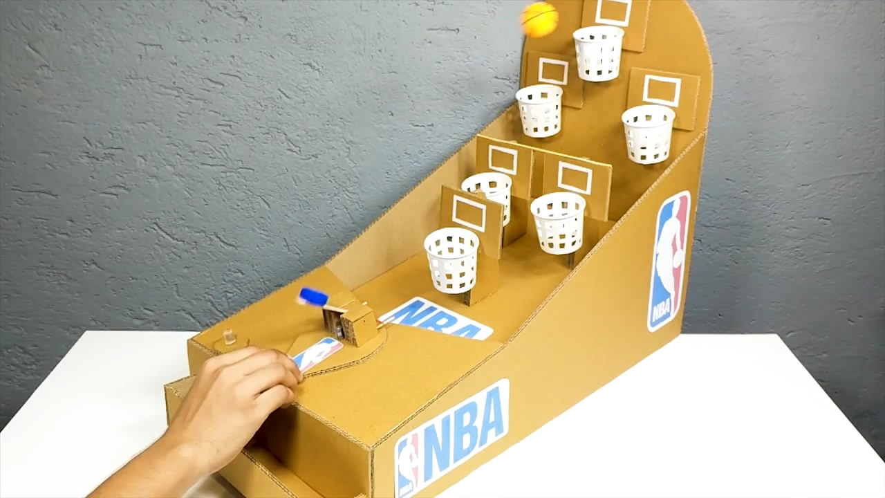 diy手工制作篮球,手工diy篮球框纸板