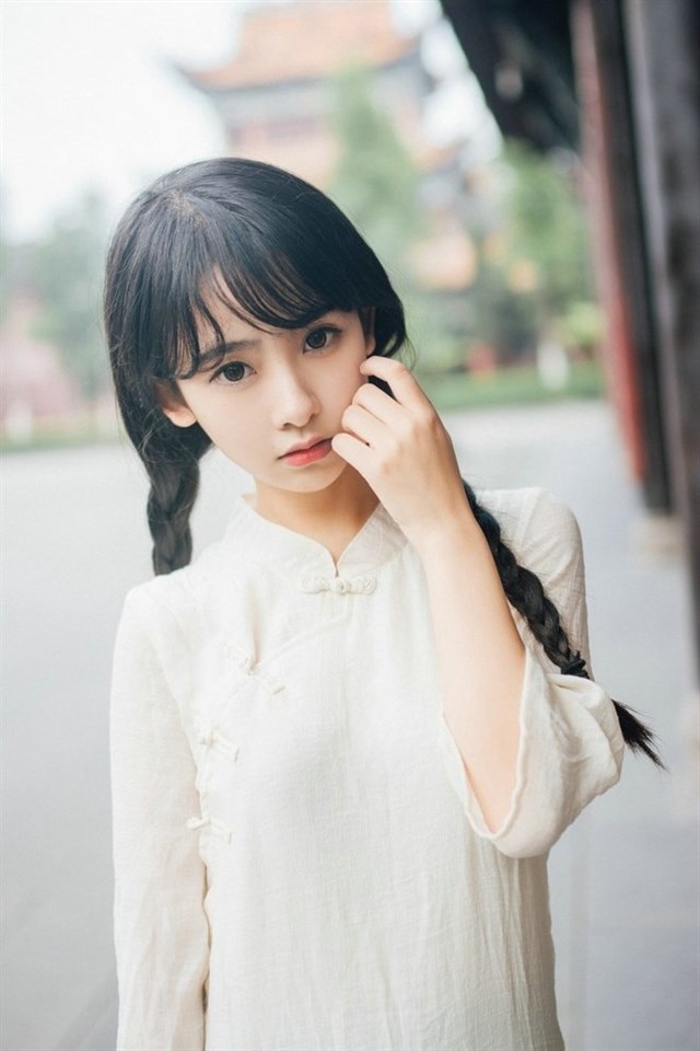 可爱萝莉裙粉色,旗袍可爱民国少女写真