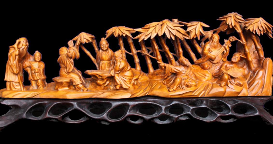 乐清黄杨木雕非遗,乐清仿古做旧黄杨木雕