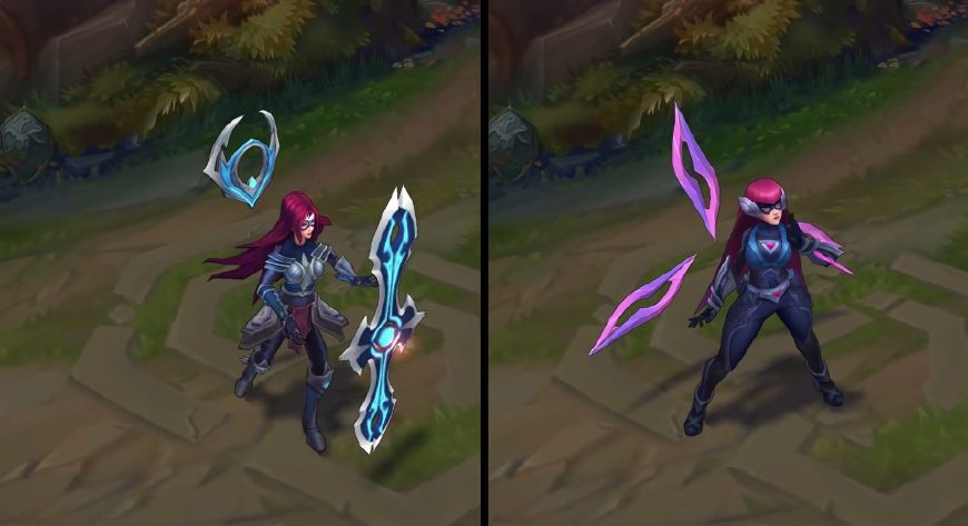 LOL：艾瑞莉亚所有皮肤新旧模型对比，新旧刀妹你选择哪一个？