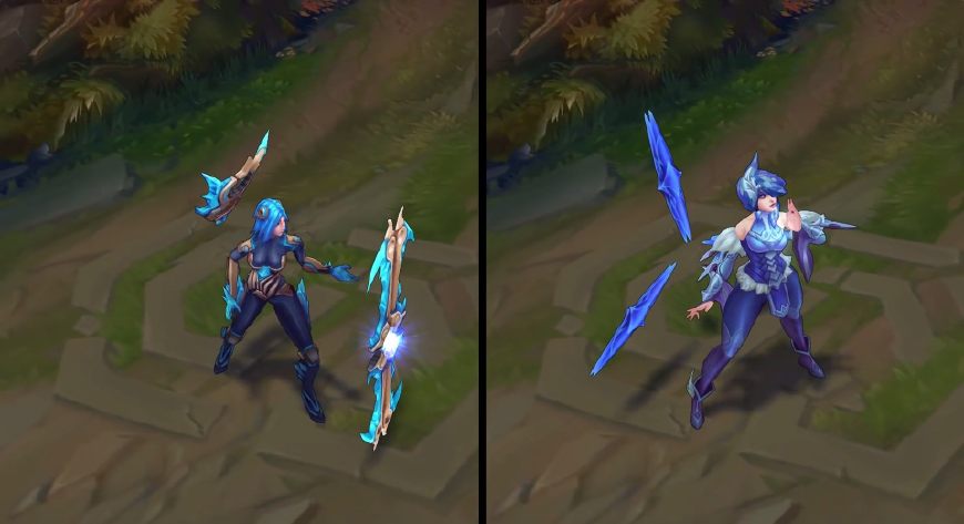 LOL：艾瑞莉亚所有皮肤新旧模型对比，新旧刀妹你选择哪一个？