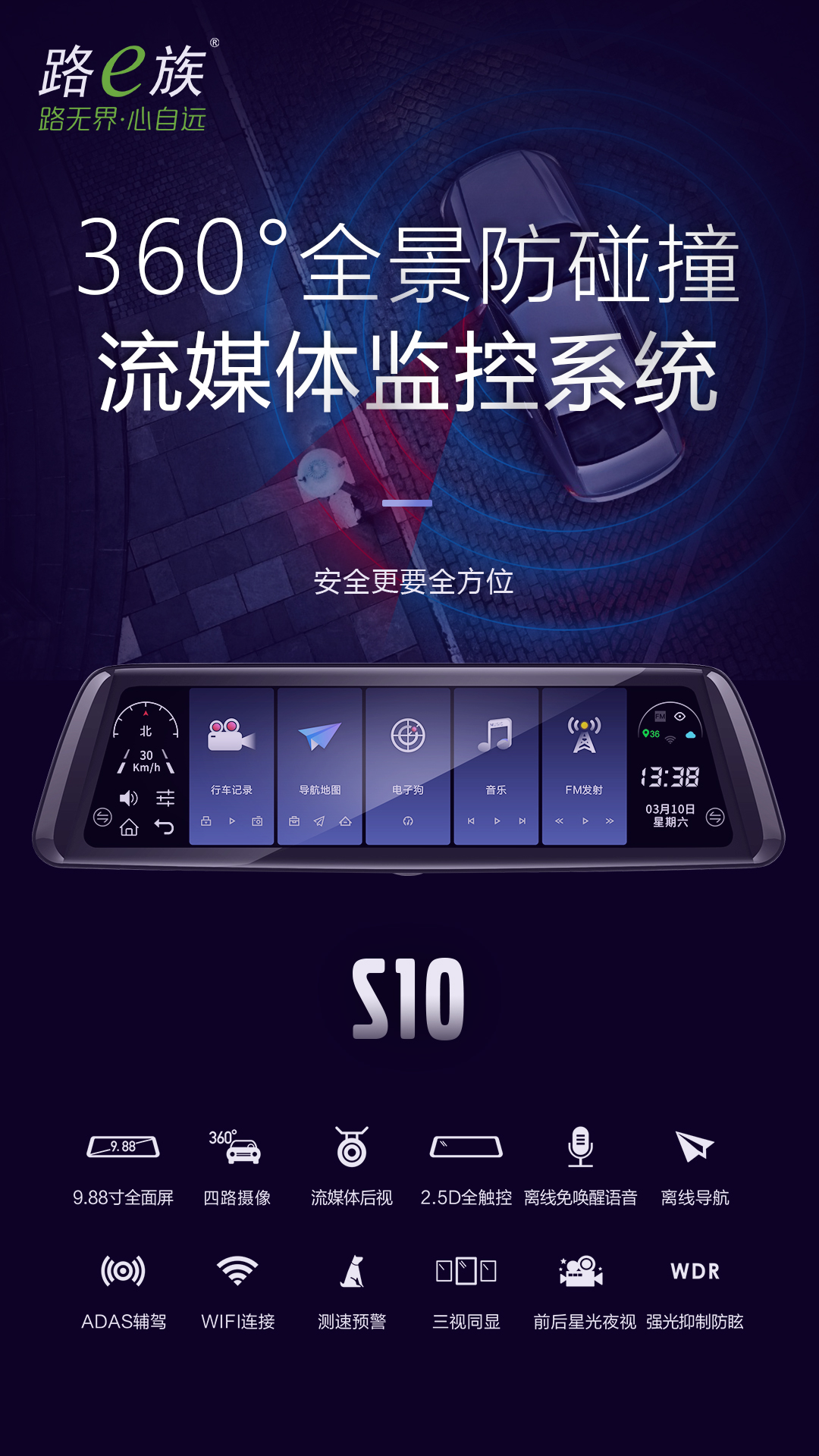 下一个风口，盲区克星！360全景防碰撞流媒体-路e族S10