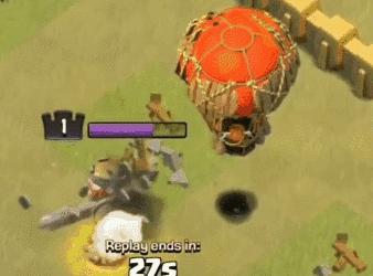 部落冲突一级蛮王能打什么,部落冲突一级蛮王打加农炮