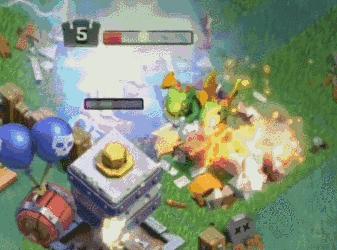 部落冲突一级蛮王能打什么,部落冲突一级蛮王打加农炮