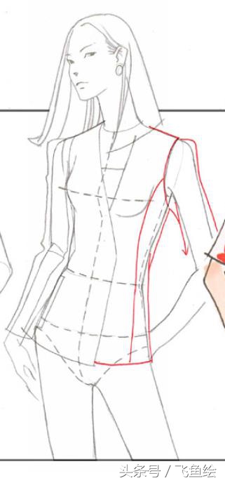 服装设计线稿基础教学,服装设计入门教程线稿