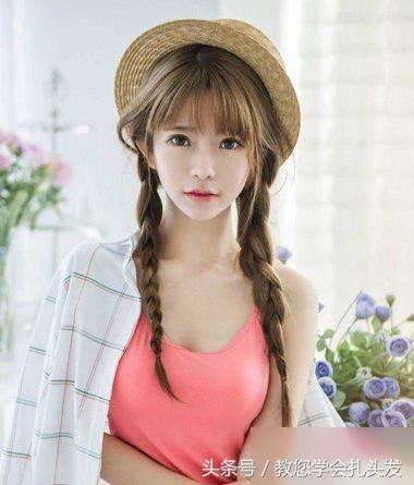 俏皮减龄中长发发型扎法,扎发发型简单又好看中长