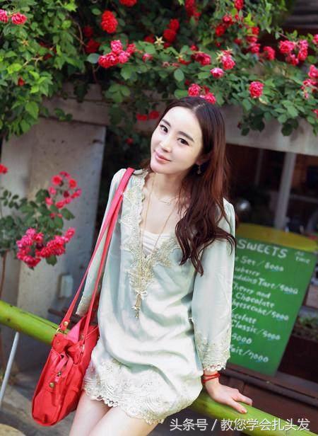 俏皮减龄中长发发型扎法,扎发发型简单又好看中长