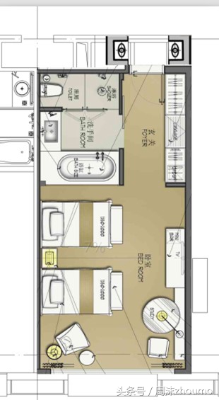 酒店标准间设计方案,星级酒店设计标准案例图片