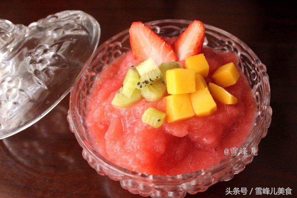 在家做西瓜沙冰的做法,怎样做清爽热带水果沙冰