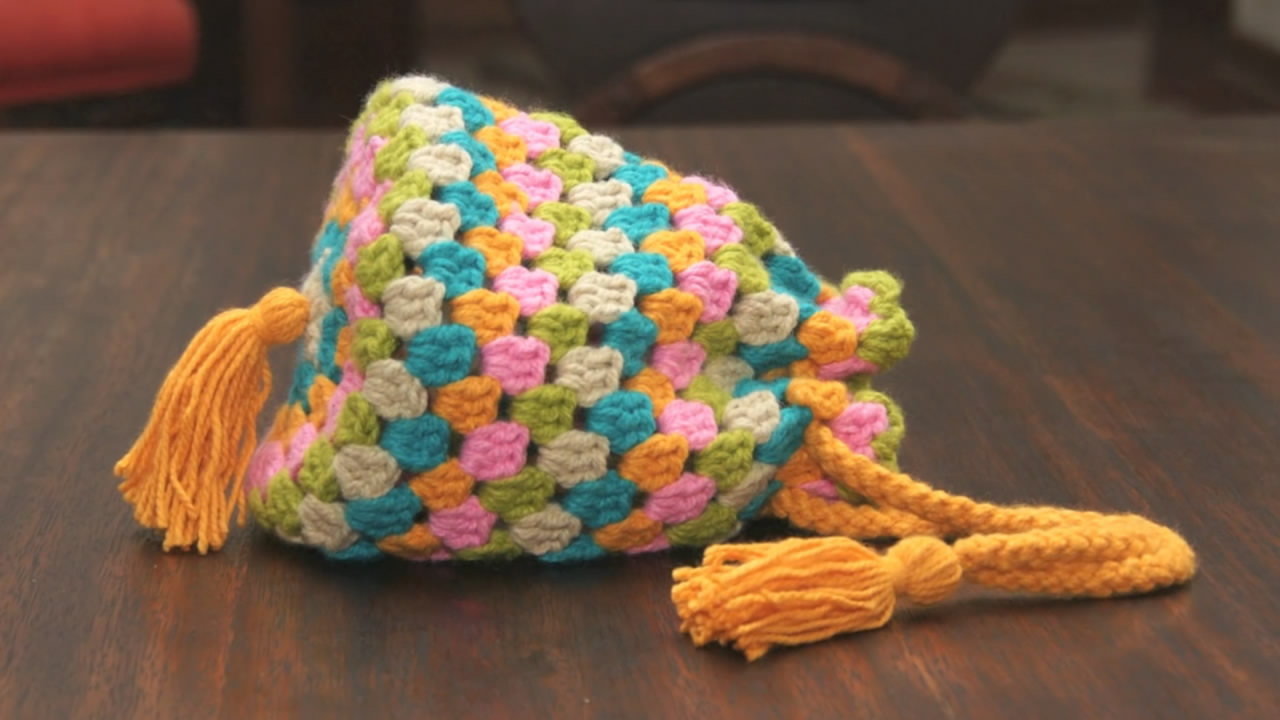 手工钩织包包的教程,40-50岁妈妈包包钩织教程斜挎