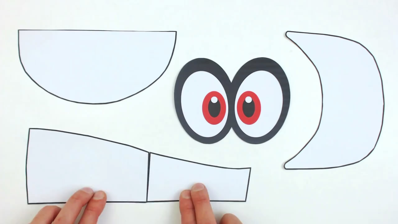 超级玛丽的帽子折纸,超级玛丽变身面具怎么做