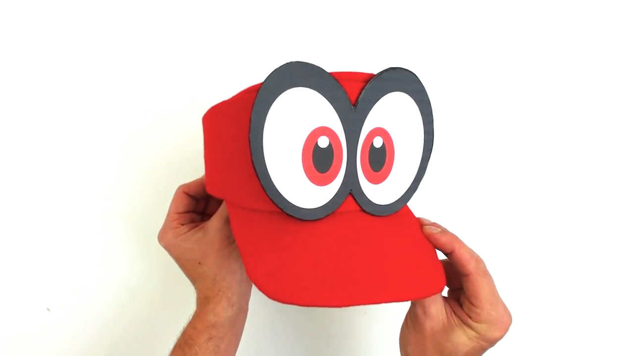 超级玛丽的帽子折纸,超级玛丽变身面具怎么做